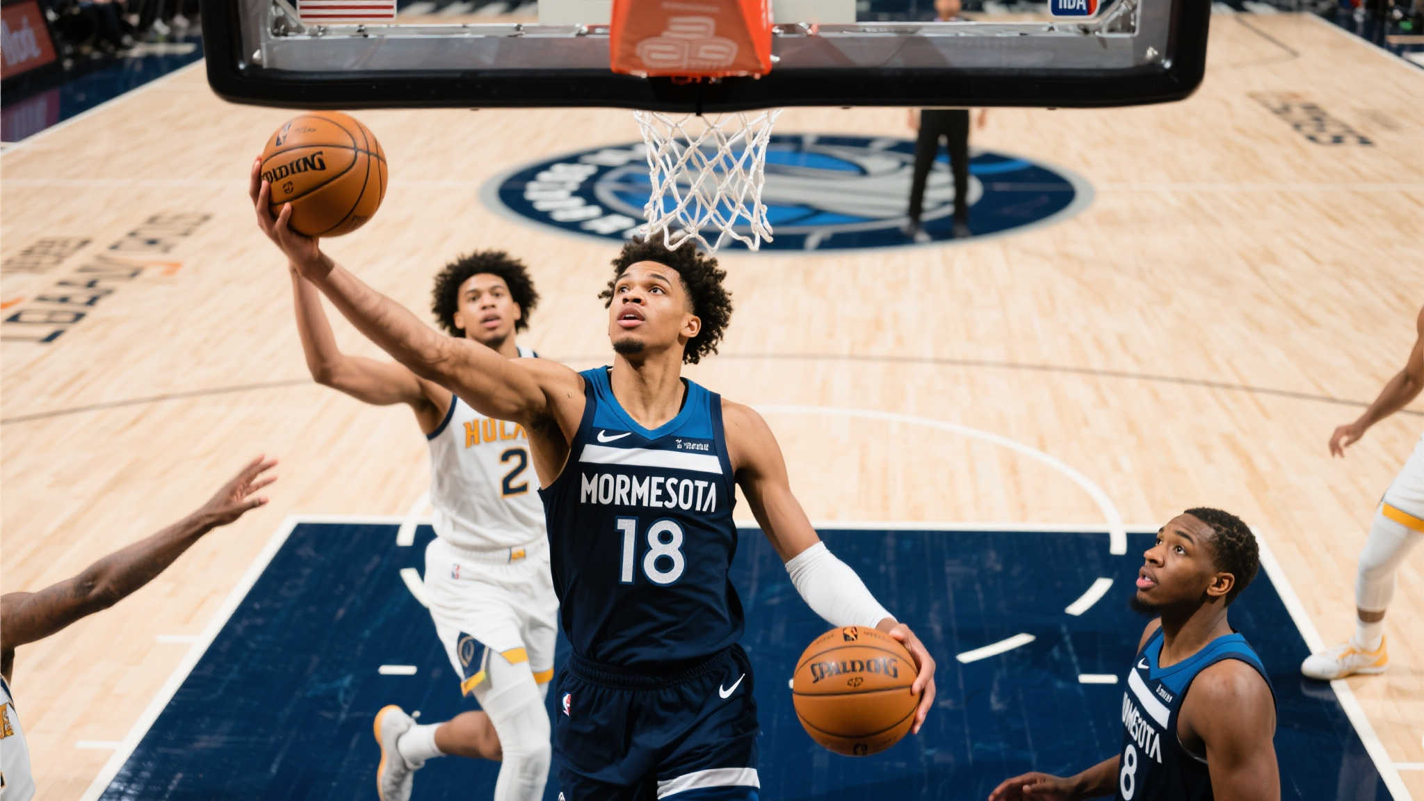 霍姆格伦高效表现：18分8板5帽掌控攻防两端