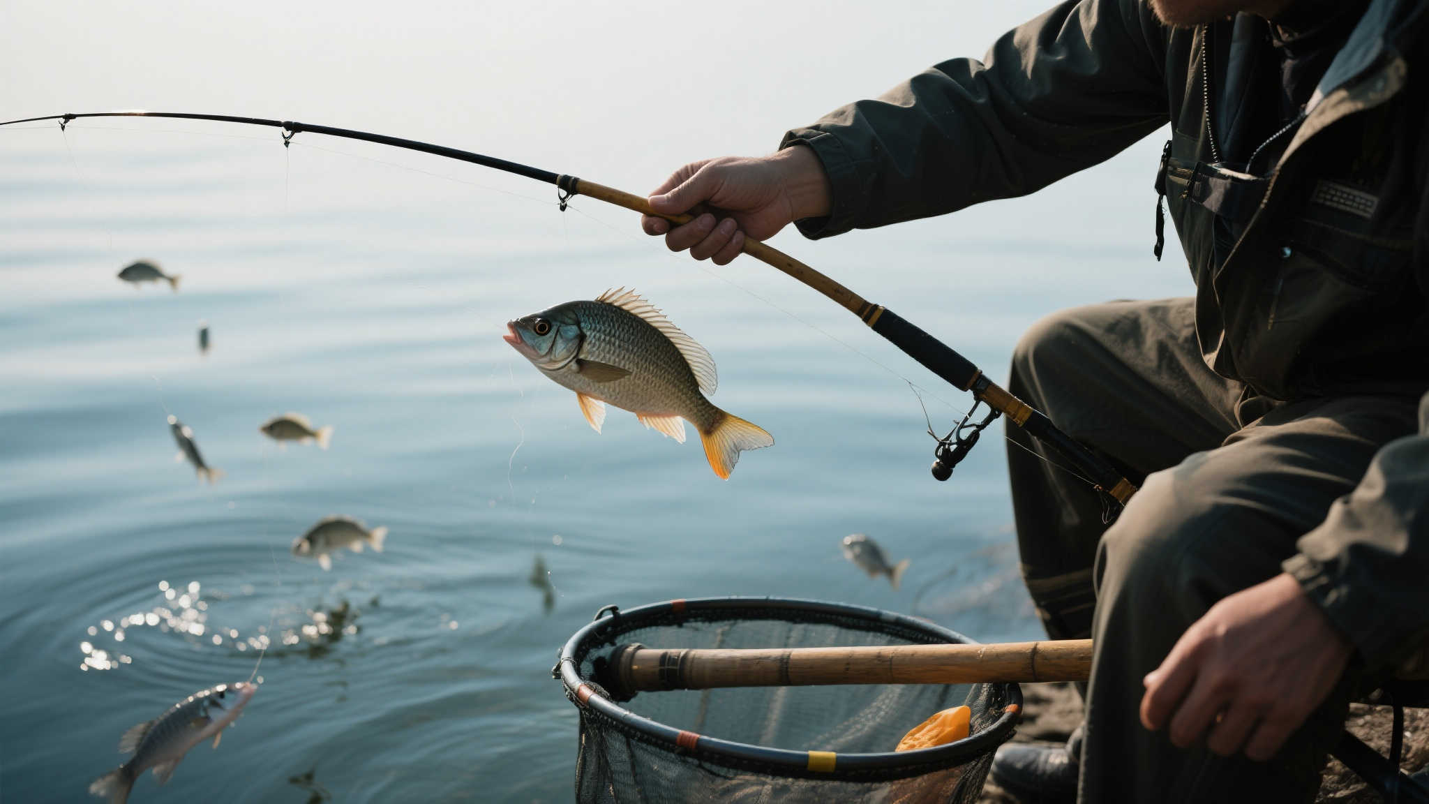 男子撒网捕鱼,却意外空手而归 男子撒网捕鱼,却意外空手而归